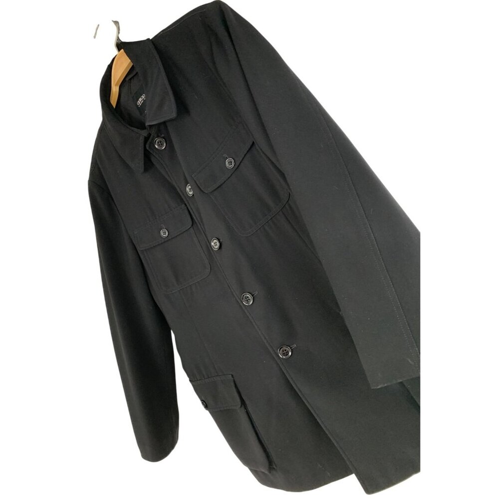 VTG 90s Giorgio Armani Mens Italy Black Jacket Button-Up Size 40 US RX10346